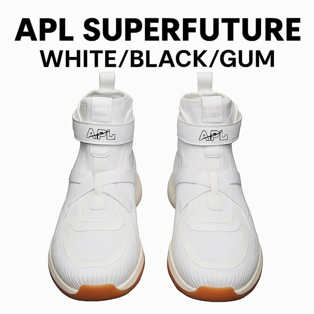 NEW APL Superfuture White/Black/Gum UNISEX Women’s Sneakers 7.5 Mens 6